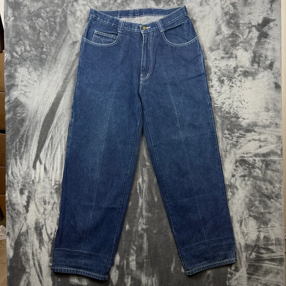 Platinum FUBU Carpenter Jeans Mens 34 Blue Excellent Fat Albert Rudy Vintage 90s